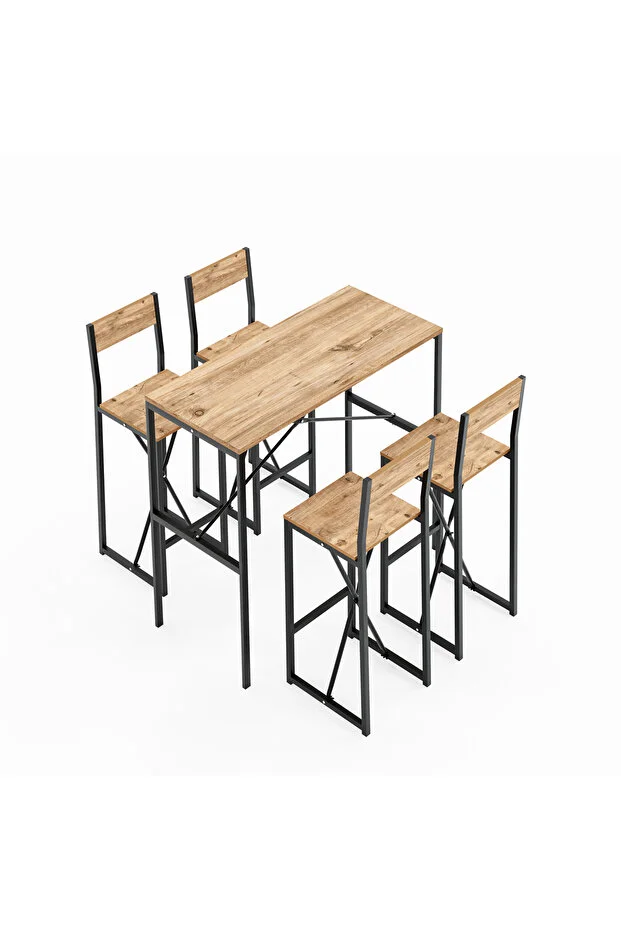 4 Kişilik Bar Masa Bar Sandalye Yemek Masa Sandalye Takımı